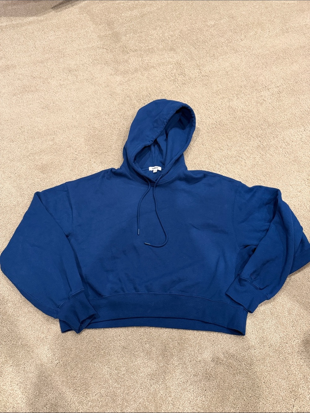 Garage Blue Cropped Hoodie